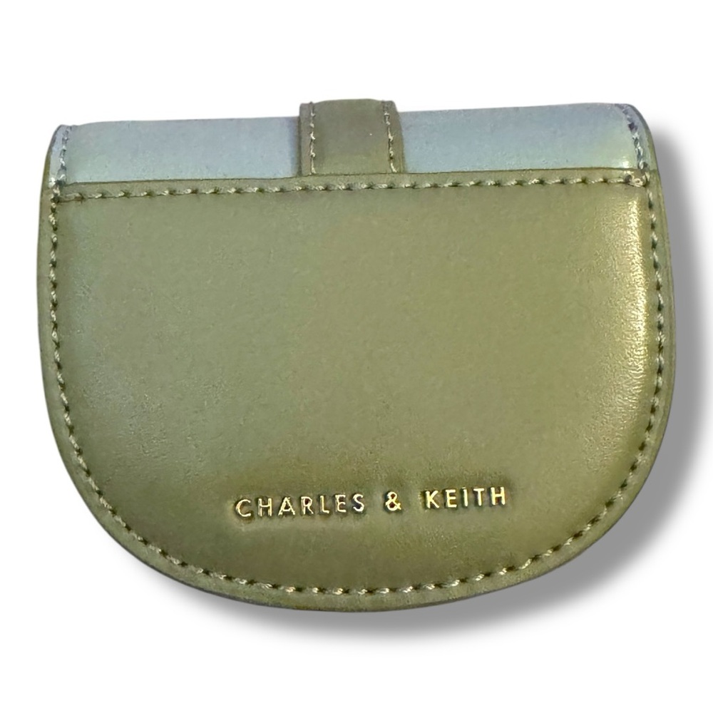 Charles & Keith Micro Gabine Two-tone Saddle Bag in Olive Green Color Block - Picture 10 of 12